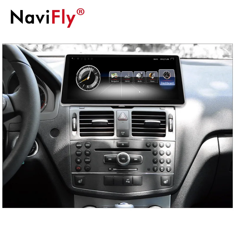 Navifly 10,25 дюйма совместим с оригинальным автомобильным характеристики автомобильного gps магнитола для Benz C Class W204 2008 2009 2010 RDS WI-FI