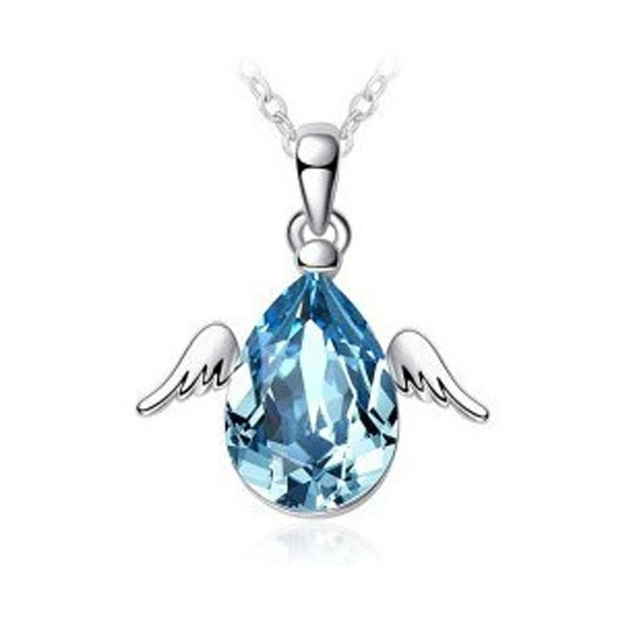 Женские Горячие угол крыло ожерелье из циркона ювелирные изделия посеребренные |