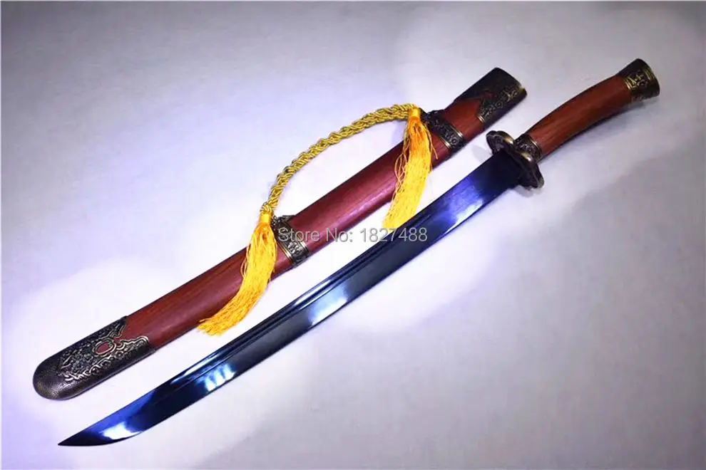REDWOOD SAYA T1095 HIGH CARBON STEEL BLUE BLADE SHARP HANDMADE CHINESE MEI HUA SWORD QING DAO | Дом и сад