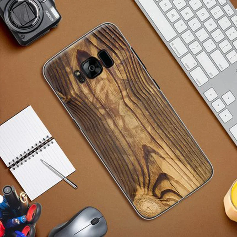 Для Samsung Galaxy S8 Plus S8Plus чехол для телефона ультра тонкий Деревянный Жесткий +