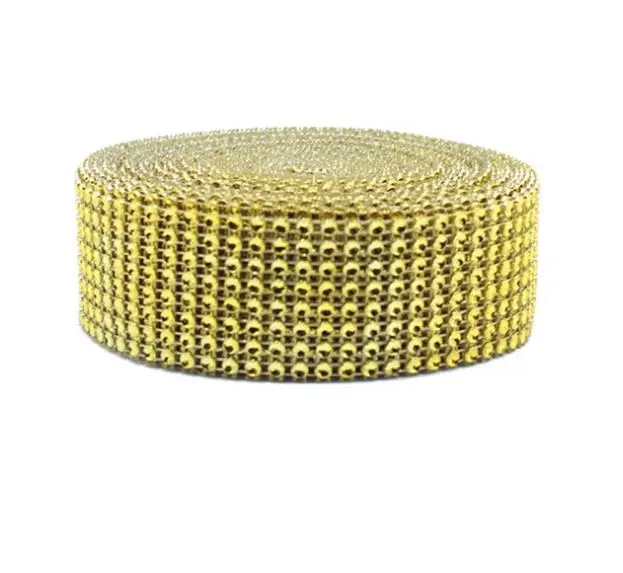 Сетка отделка Bling Diamond обёрточная Бумага торт рулон Тюль 90 см DIY ленты с кристаллами вечерние свадебные украшения вечерние принадлежности - Цвет: 2