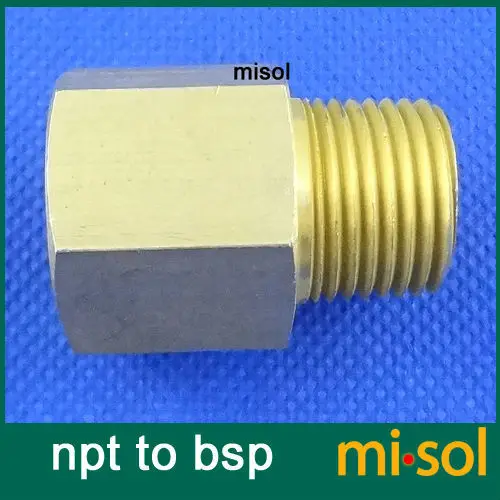 1 шт. переходник с наружной резьбы 1/2 дюйма BSP (DN15) на наружную резьбу NPT латунь |