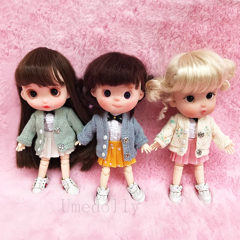 1 шт. кукла Obitsu 11 милый кардиган для кукол OB11 1/12 BJD аксессуары одежды игрушки|Куклы|