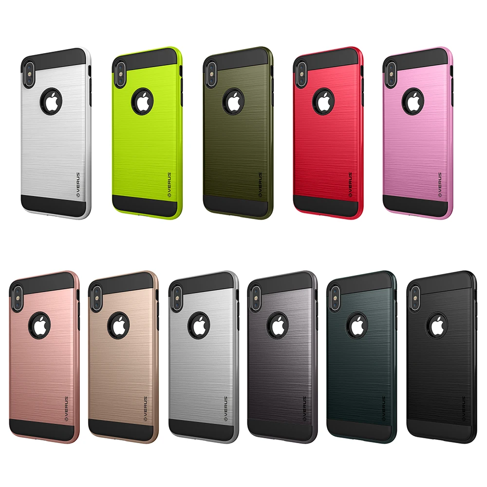 Hybrid Rugged Armor Case For Apple iPhone X XR XS Max Shockproof protective 2 in 1 glossy TPU PC hard Phone Cover