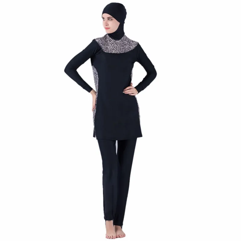 

HAOFAN New Muslim swimwear Islamic Swimwear Muslim Swimsuit Modest Islamic Suit Connected Swimwear Plus size swimwear S-4XL