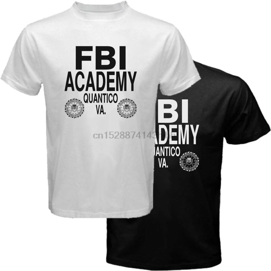 ТВ футболка с логотипом FBI Academy Quantico VA Criminal Minds TV Quantico|Мужские футболки| |