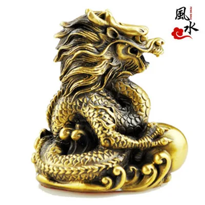 Искусственный Красный резьба по дереву деревянный дракон зодиака golden dragon
