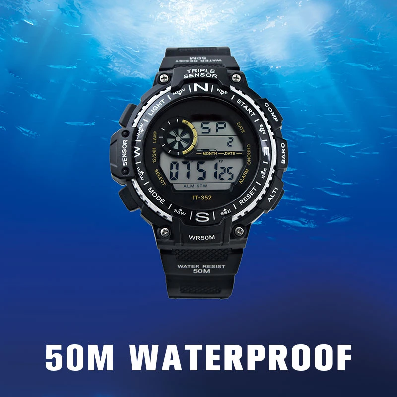2018 Top Brand Male Military Army Sports Watch Digital Automatic Men Electronic Fashion Waterproof Watches Clock H352-A | Наручные часы