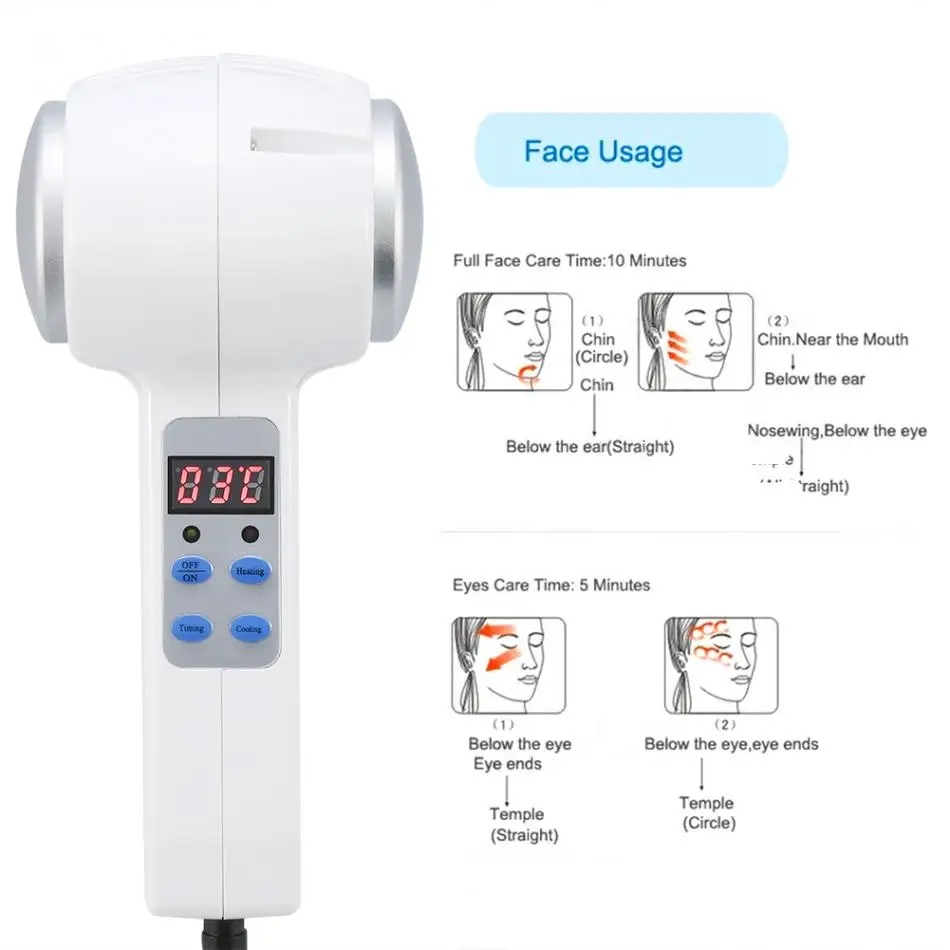 Goede Originele Ultrasone Cryotherapie Hot Koude Hamer Huidverjonging Gezicht Lifting Massager Body Schoonheid Apparatuur