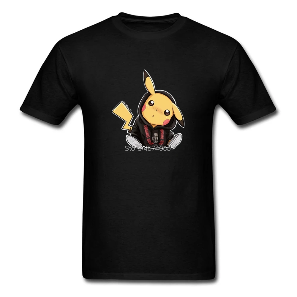 Pocket Pikachu Coffe Pokemon Kawaii футболки "Аниме" Snorlax Рождество Покемон модный принт Новая футболка для мужчин высокое качество лучший подарок