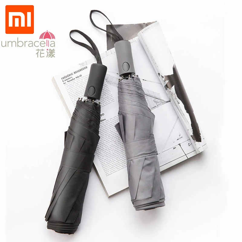 Супер большой автоматический зонт Xiaomi Mijia Huayang с защитой от ультрафиолета сильный