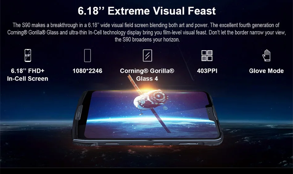 DOOGEE S90 IP68/IP69K Helio P60 Восьмиядерный мобильный телефон 6,18 дюймов дисплей 5050 мАч 6 ГБ 128 ГБ Android 8,1 16,0 М камера смартфон
