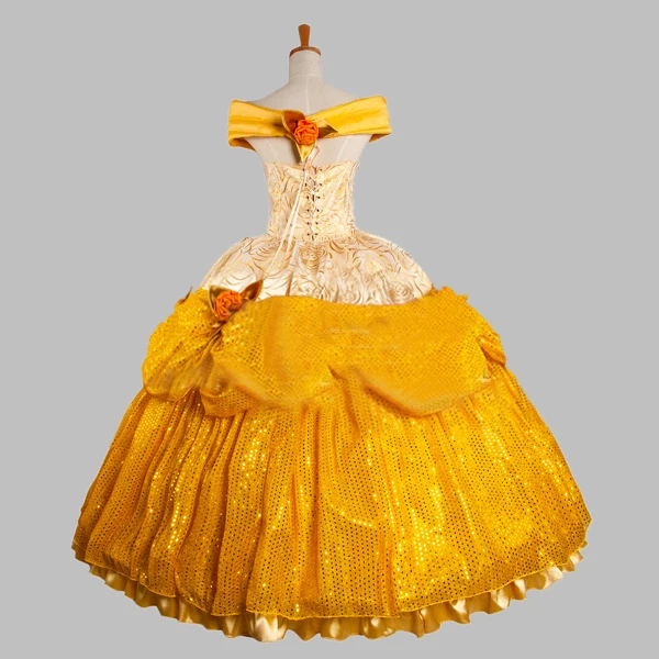 Карнавальный костюм Белль Красавица и Чудовище для взрослых бальное платье