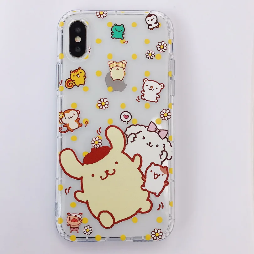 Netarlier Cartoon Case For iPhone 7 8Plus Cute Animals Cinnamoroll Dog Cake Flowers Protective Air Cushion Soft Phone Cover |