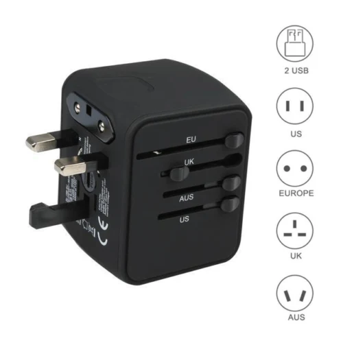 2019 Новое поступление Идеальный дорожный адаптер All-in-one International Dual USB charger UK/EU/AU/Asia |