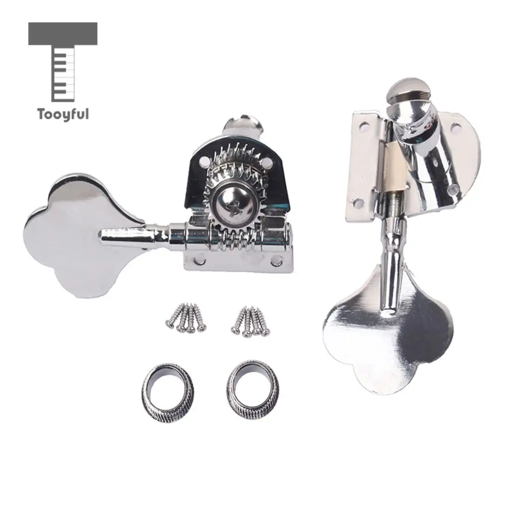 

Tooyful 4x Bass Tuning Peg Key Machine Heads Tuner Knobs 4R for Bass Instruemnt Accs