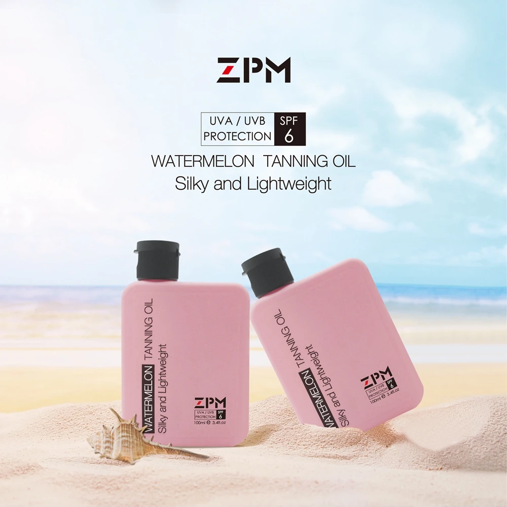 ZPM арбузное увлажняющее масло для загара SPF 6 широкий спектр UVA/UVB защита кокос и