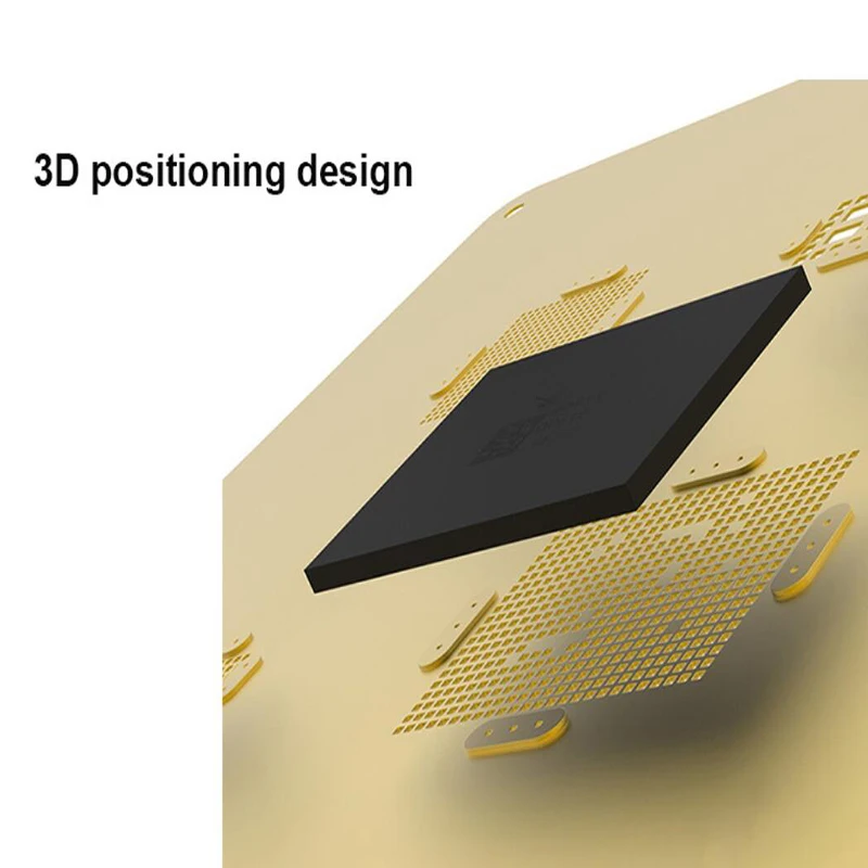 QIANLI IOS Золотая 3D стальная сетка NAND baseband IC BGA трафарет для реболлинга IPHONE 6S/6SP T0.12 net |