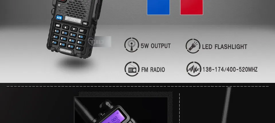10 шт. Baofeng UV-5R портативной рации 5 Вт 128CH двухдиапазонный VHF и UHF 136-174 и 400- 520 мГц двухстороннее радио радиостанция baofeng uv-5r
