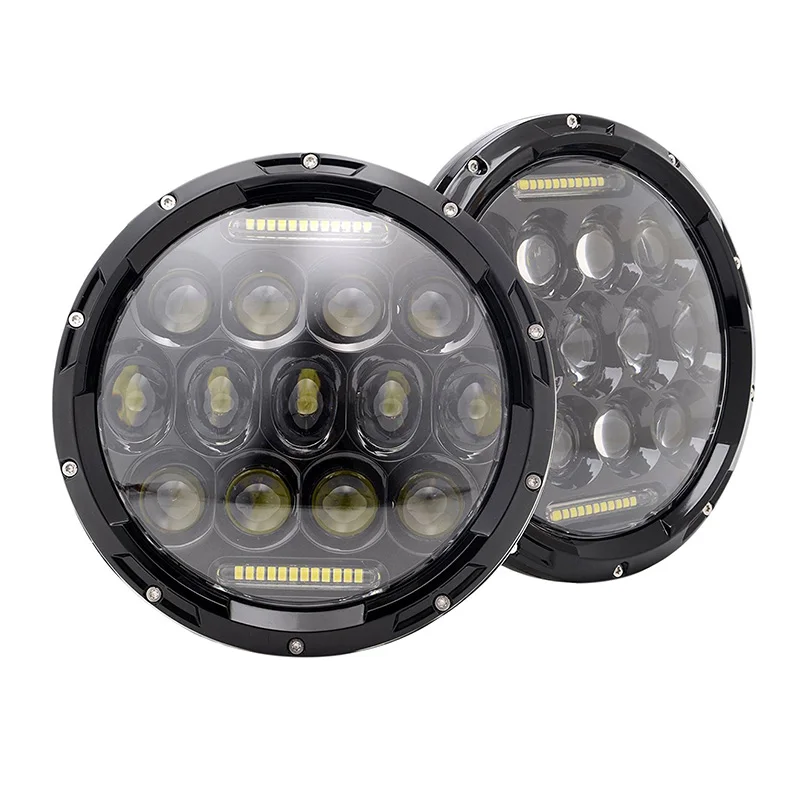 75W 7 inch Round LED Headlight H4 for Jeep Wrangler JK Hummer H1 H2 Lada 4x4 urban Niva Headlamp Driving Lights with DRL | Автомобили и