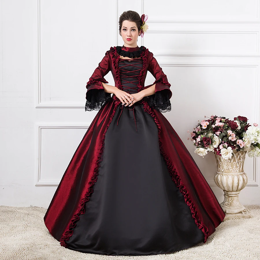 Лучшие продажи в готическом стиле темно красные и черные страшные сказки