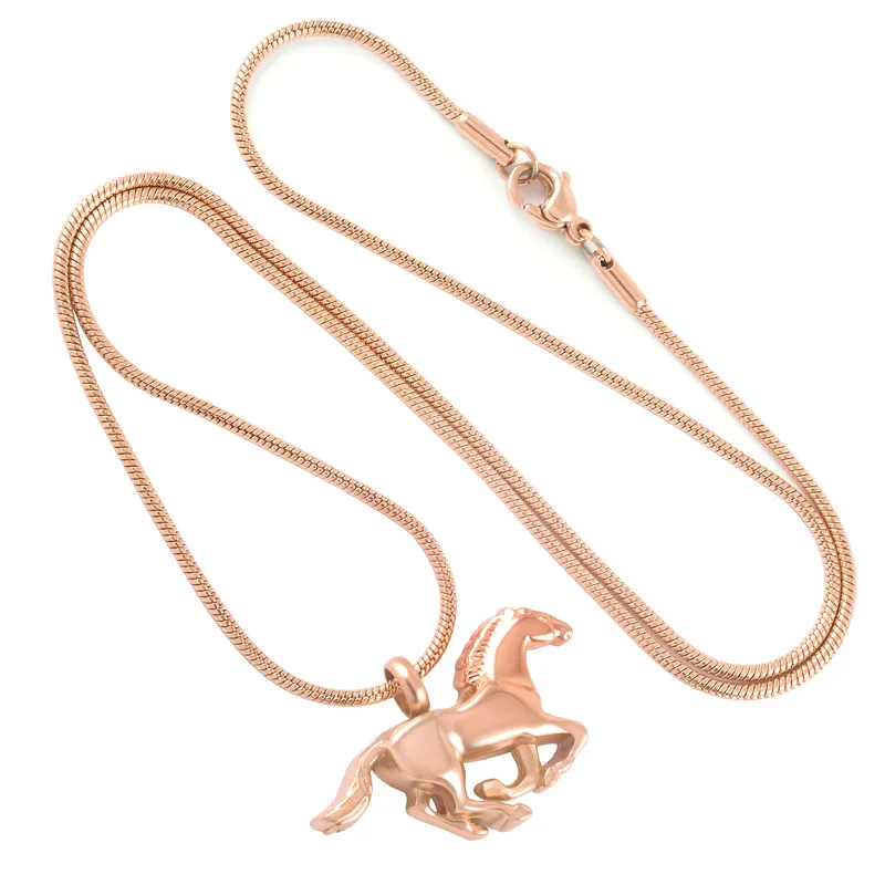 

IJD8669 Stainless Steel Horse Cremation Eternal Memory Memorial Pendant for Ashes Urns Keepsake Necklace Jewelry