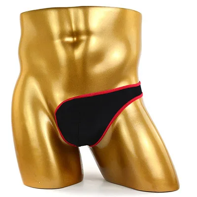 Хит, мужские стринги, C-String Pouch Mankini, бикини, одна сторона, полу-стринги, нижнее белье, нижнее белье для него, наряд для танцев на шесте - Цвет: Черный