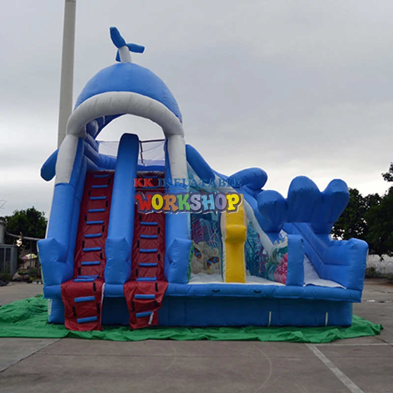 Goede Walvis Baby Opblaasbare Glijbaan Bron Fabrikant Supply