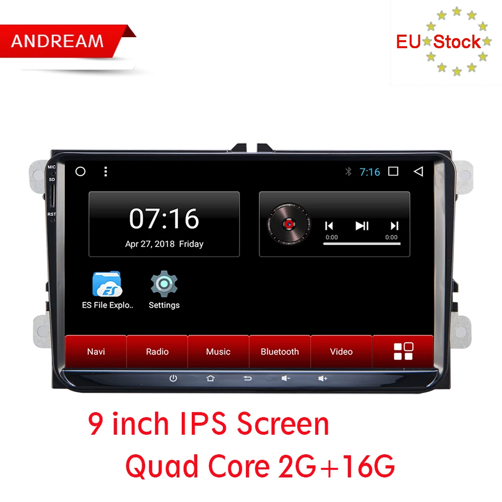 Andream 9 &quotAndroid 7 1 Автомобильный gps навигатор мультимедийный плеер авторадио ips для