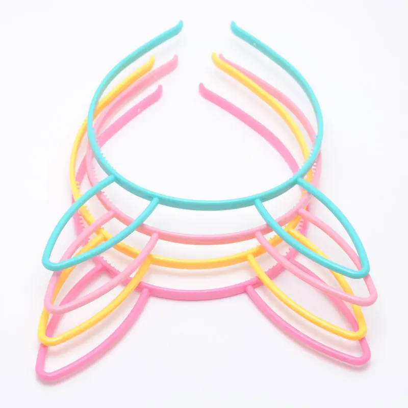4 шт./лот прелестные модные туфли Кот уха Hairbands Для женщин девушек Зубы волос Группа Головные уборы оголовье аксессуары для волос - Цвет: Pink Blue HP Y