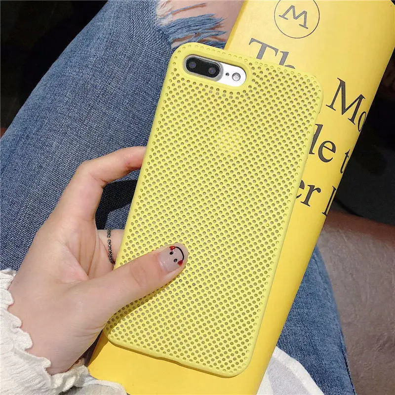 MaxGear Cooling Breathing Mesh Case for iPhone X XR 7 8 6S Plus Phone Cases Liquid Silicone Heat Dissipation XS Max Back Cover | Мобильные