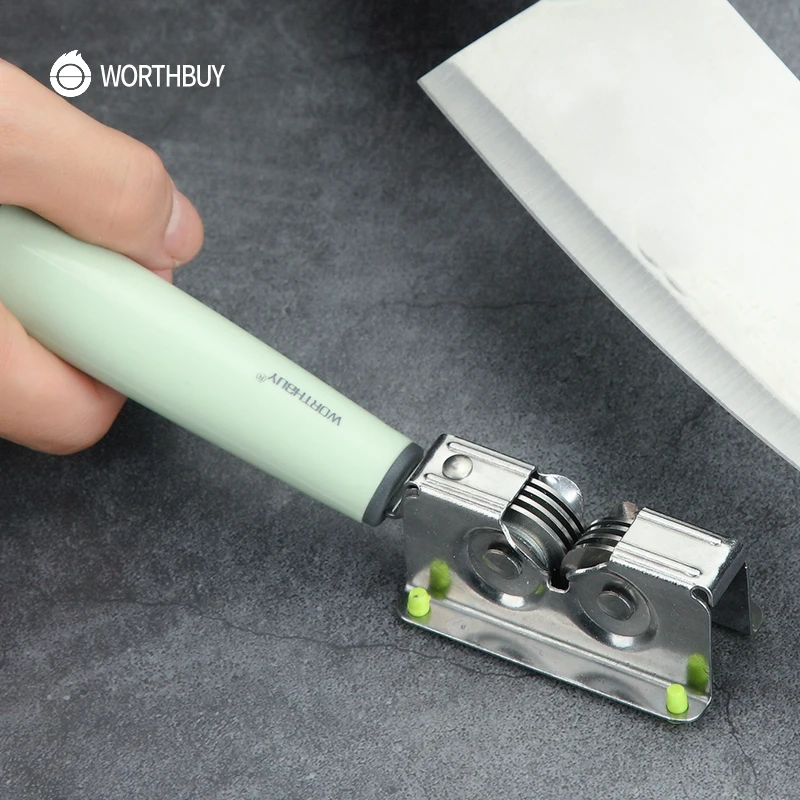 WORTHBUY профессиональная точилка для ножей из нержавеющей стали кухонная заточка
