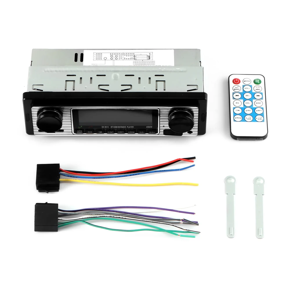 Onever Bluetooth 2 0 автомобильный стерео аудио 1DIN плеер In-Dash FM MP3 радио гарнитура с AUX-IN SD USB