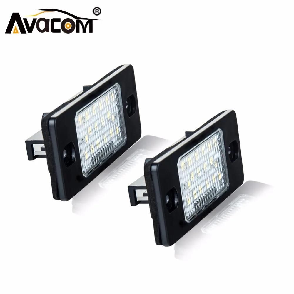 Avacom 2 шт. светодиодный автомобиль лампа для освещения номерного знака 6500 K 12 V Авто
