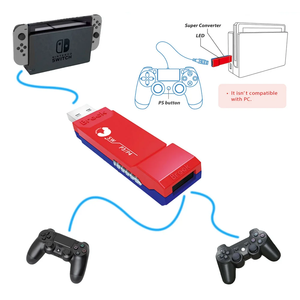 Адаптер контроллера GAM3GEAR G 3 Brook Super для PS4 Playstation 4/для PS3|adapter converter|adapter ps4adapter switch |