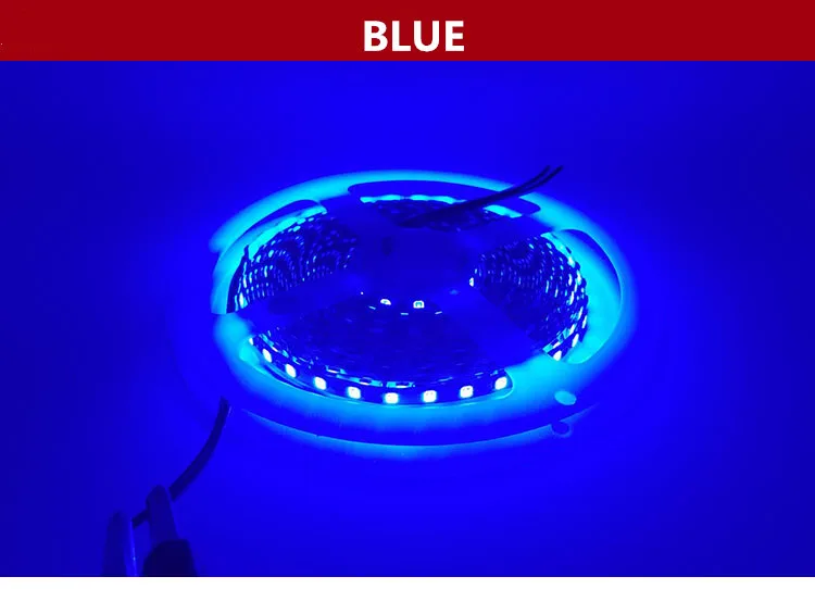 Синий Световая панель супер яркая 12V2835led лампа с 4 мм/5 мм/8 мм узкая версия голая доска не Водонепроницаемая светодиодная мягкая световая полоса - Испускаемый цвет: Синий