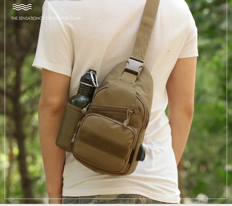 Тактическая Сумка Слинг Molle с USB разъемом повседневная нейлоновая Военная