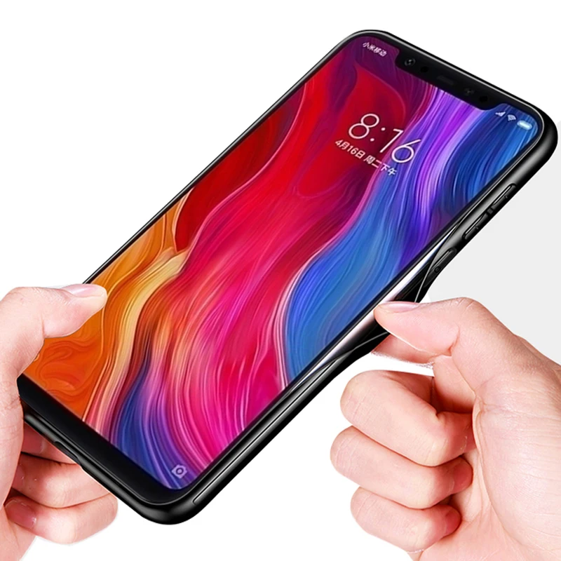 Чехол Starry sky для xiaomi mi 8 закаленное стекло жесткая задняя крышка мягкий край mi8