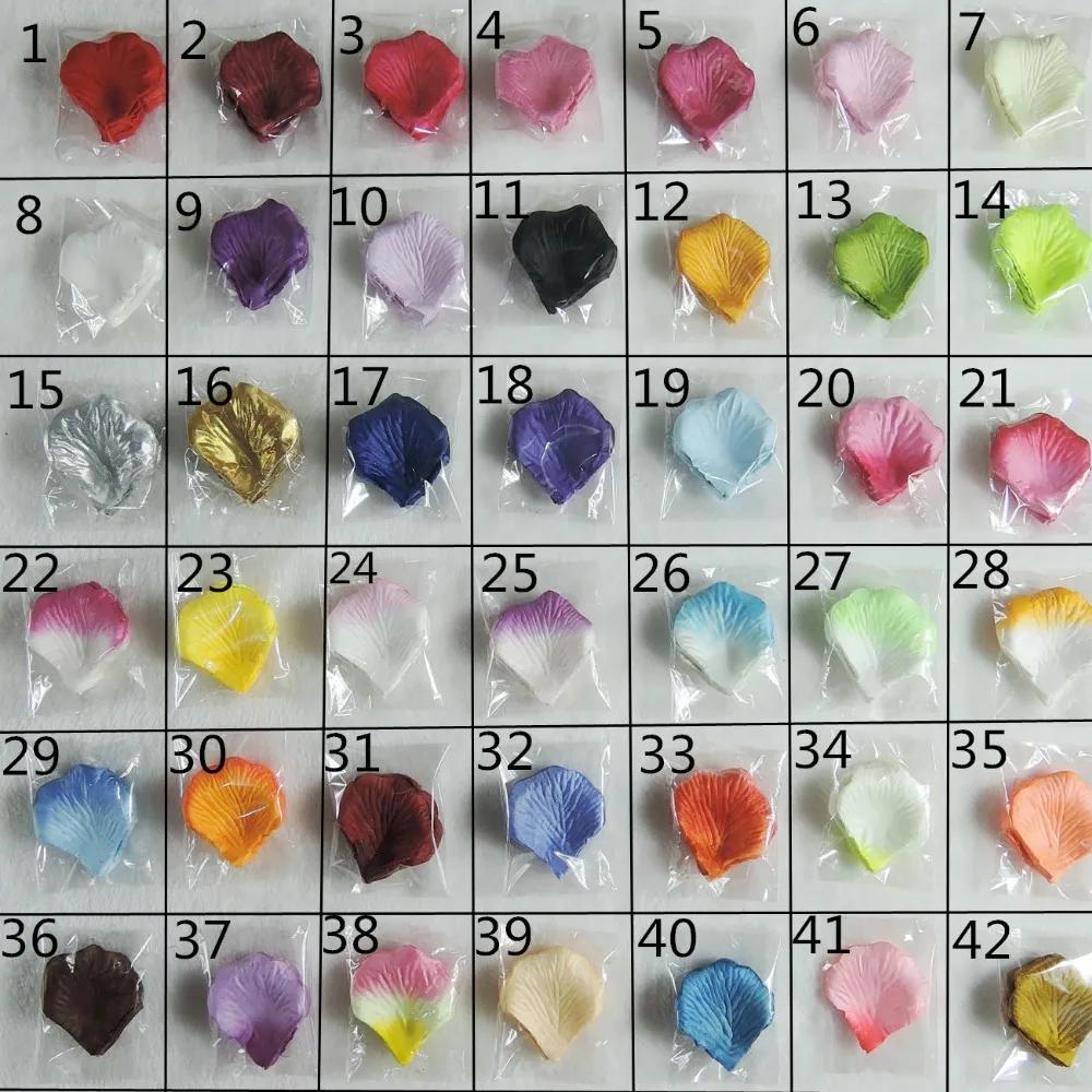 

Wholesale 5000pcs/lot Wedding Rose Petals 2018 Ombre Color Wedding Decorations Accessories Atificial Flowers Petals Event Party