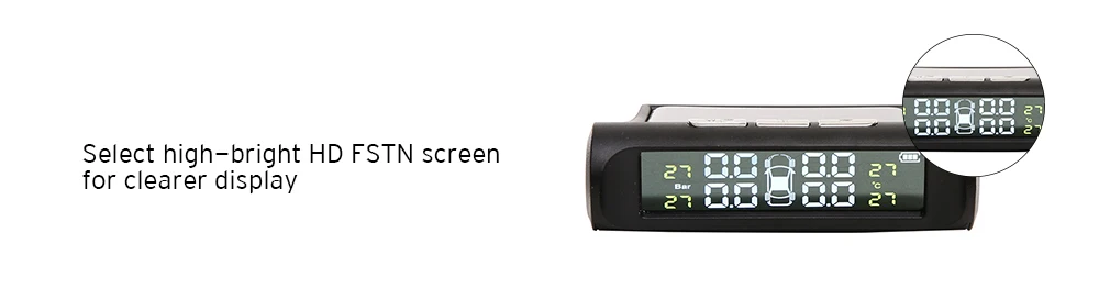 Zeepin TPMS Солнечная зарядка через usb автомобильная система контроля давления в шинах автоматическая система сигнализации с внешними/внутренними датчиками
