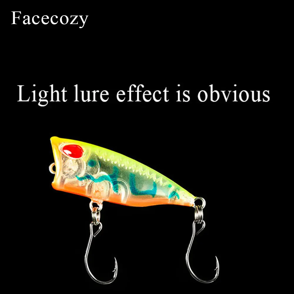 Facecozy 1 шт. один крючок мини высокая скорость отражения Поппер рыболовные приманки