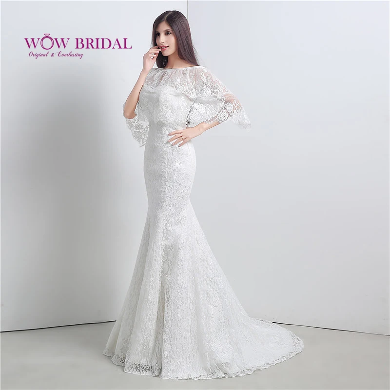 Wowbridal изящное кружевное свадебное платье с курткой 2021 милое Тюлевое открытой
