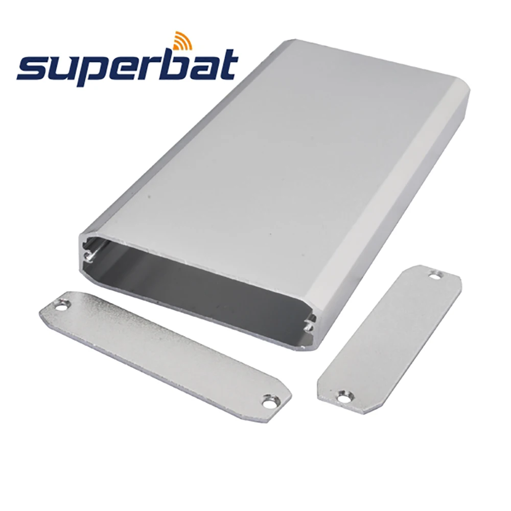 Superbat 4.33&quot*2.05&quot*0.51&quotSilver White Extruded Aluminum Junction Box Enclosure Case Electronic Instrument PCB DIY 110*52*13MM |