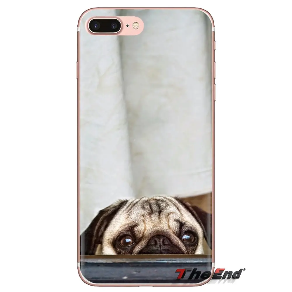 Милые мопса для iPod Touch Apple iPhone 4 4S 5 5S SE 5C 6 6S 7 8 X XR XS Plus MAX прозрачные мягкие чехлы |