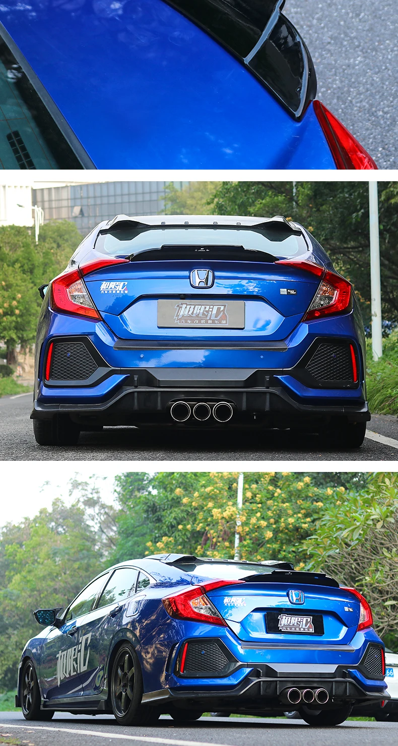 Для Honda Civic спойлер Высокое качество ABS Материал заднее крыло праймер цвет задний спойлер для Honda Civic спойлер