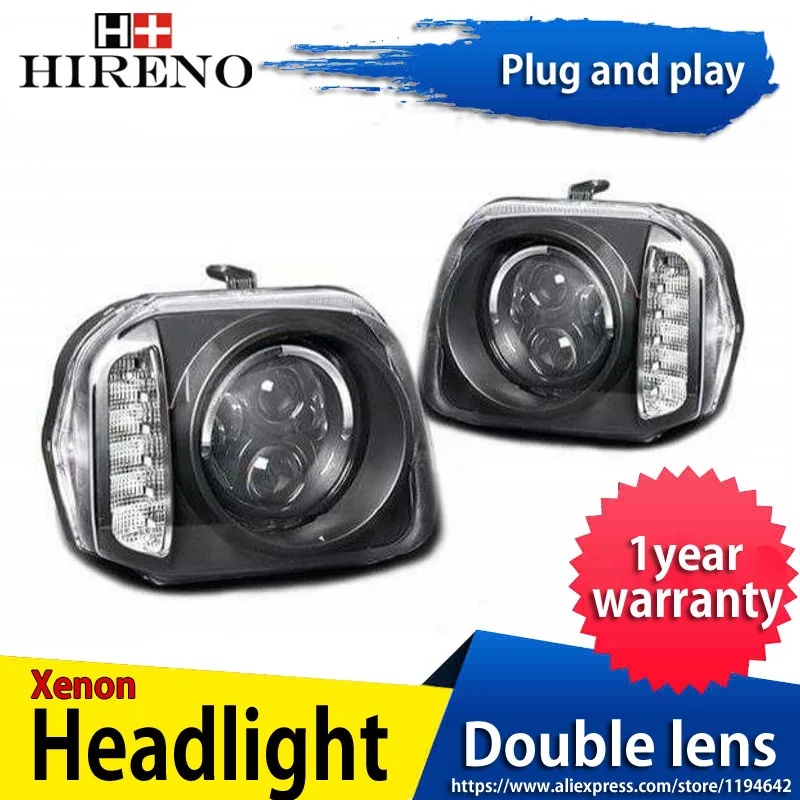 2 шт. фары Hireno для Suzuki Jimny|led drl|hid xenondrl led |