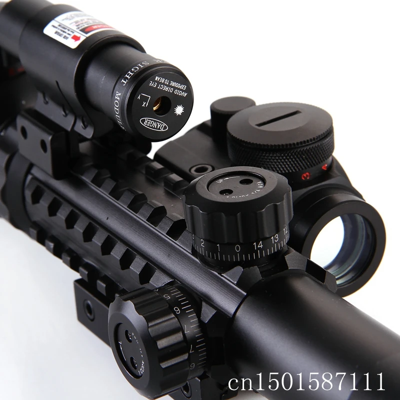 Охотничья оптика 3-9X40 с подсветкой Красный лазерный прицел голографическим