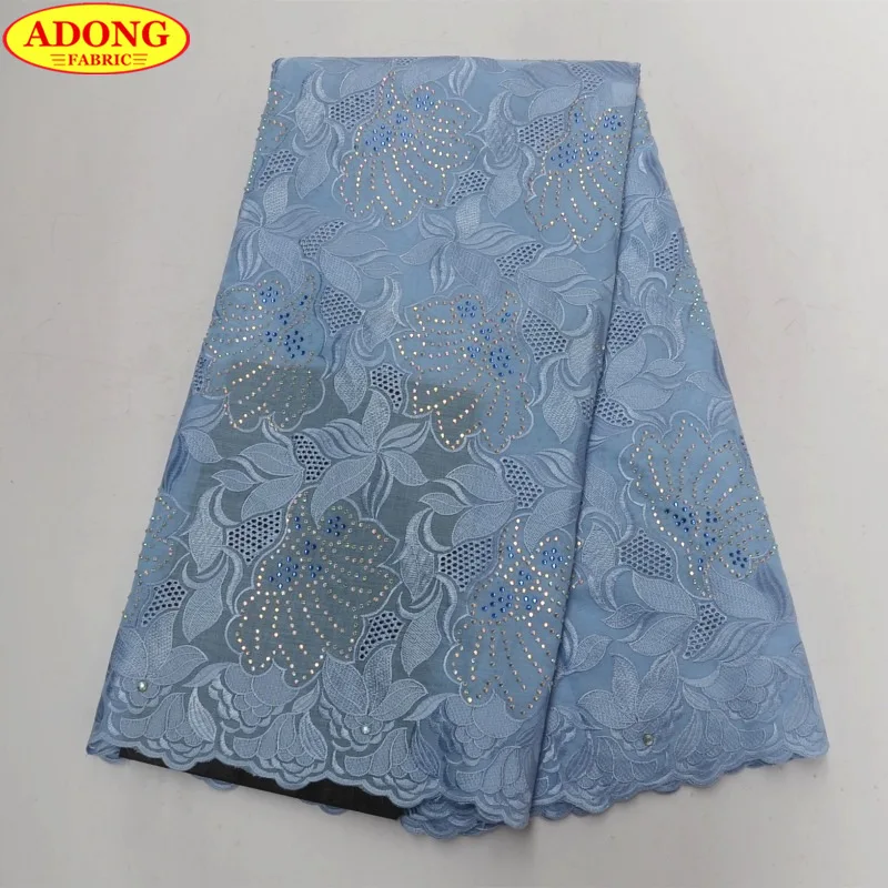 Light Color Eyelet Design African Cotton Lace Fabric High Quality 5 Yards/lot Swiss Voile In Switzerland 100% | Дом и сад