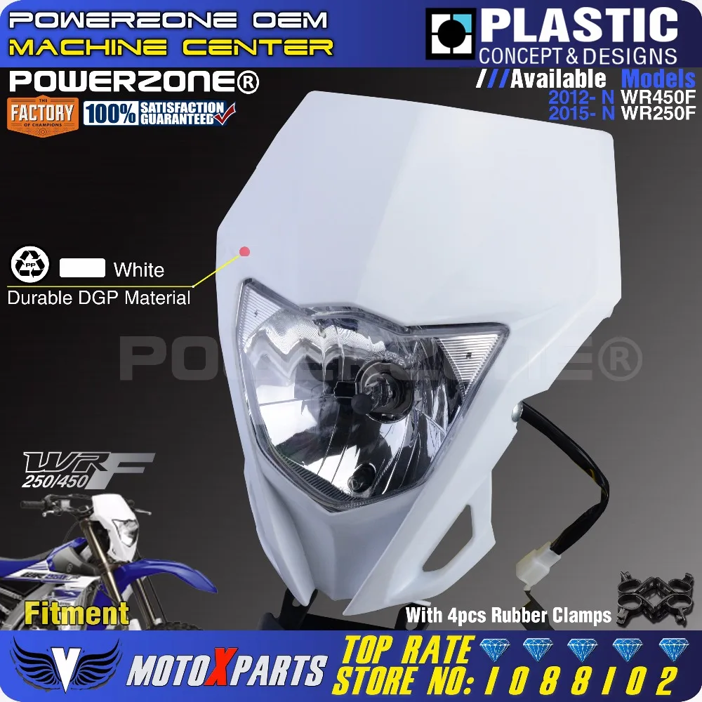 Фара для мотоцикла Powerzone универсальная фара YAMAHA WR250F 2015 2018 WR450F MX Enduro CRF YZF DRZ KLX|headlamps