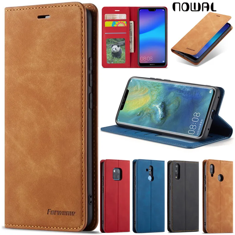 NOWAL флип кошелек Магнитный чехол для телефона Huawei Mate20 Pro P20 Lite NOVA3E Samsung S9 S8 Plus Note 9